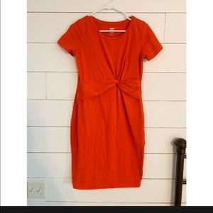 Twist waist maternity dress